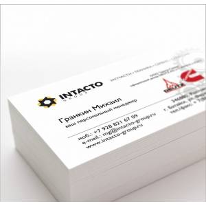 Визитки «Intacto» - пример работы компании Антанта