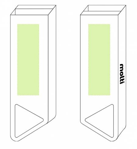 Флешка Angle, USB 3.0 - места нанесения